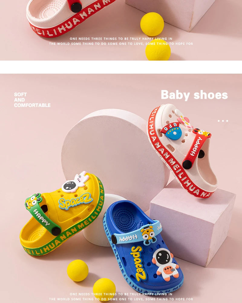 Kids Open-Toe EVA Sandals – Soft Non-Slip Clog Shoes