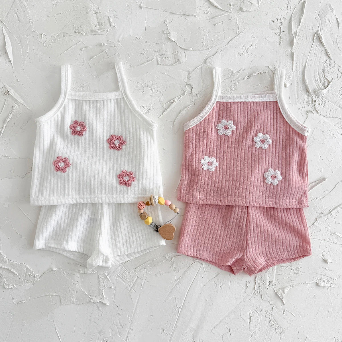 2PCS Baby Girl Summer Set – T-shirt & Shorts
