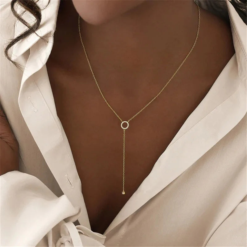 Sterling Silver Circle Necklace