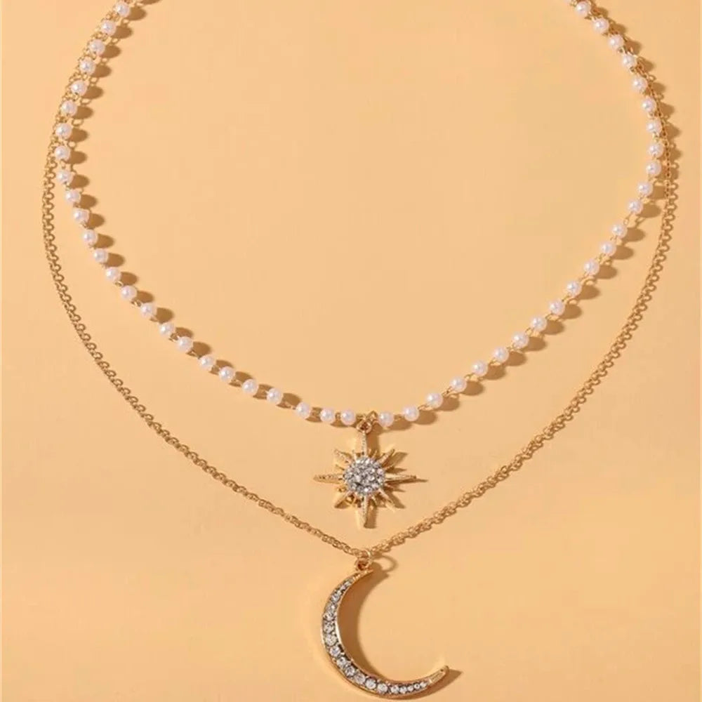 Fashion Baroque Gold Plate Artificial Pearl