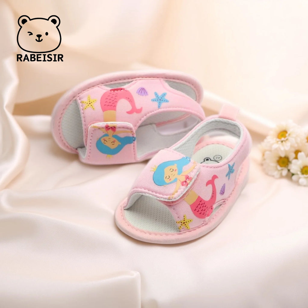 Baby Girl Summer Sandals (0–18M) – Princess Watermelon Cloth Shoes