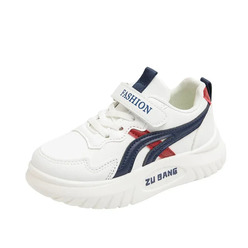 Kids Sports Shoes – Lightweight Breathable Leather Sneakers