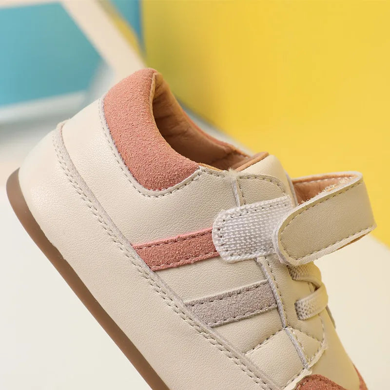 Baby & Toddler Leather Sneakers (0–5Y) – Soft Sole Outdoor Shoes