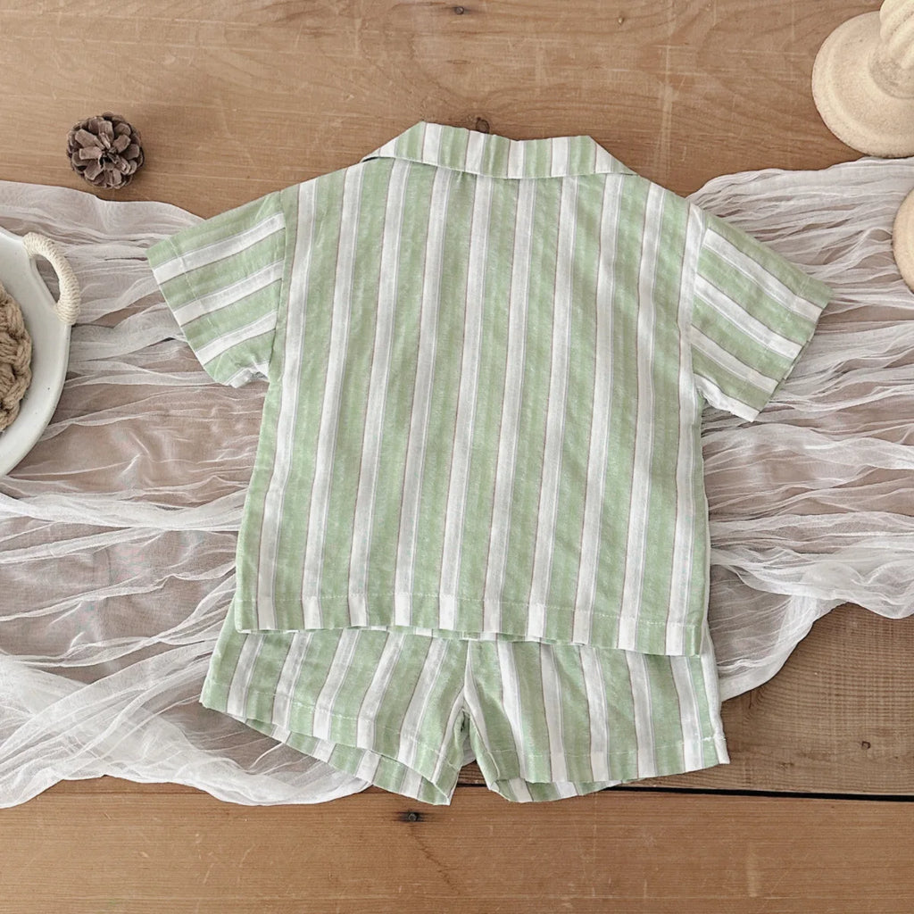 Striped Shirt & Shorts Girls  0-3Y - 2Pcs