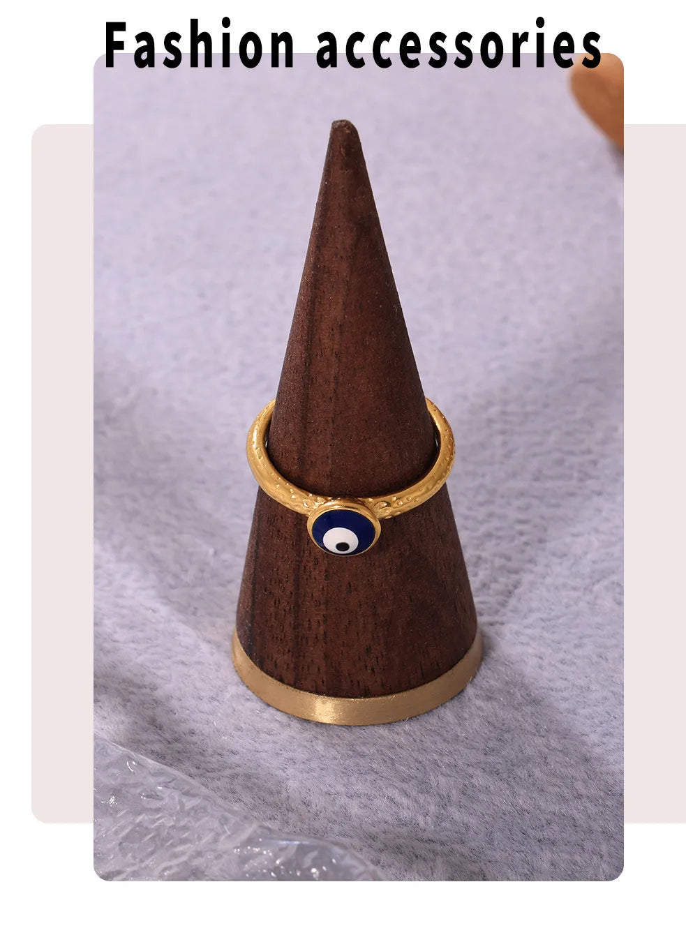 Simple Eye of eveil Stainless Steel Rings For Women Gold Plated Waterproof Finger Ring Charm Luxury Jewelry Gift Wholesale