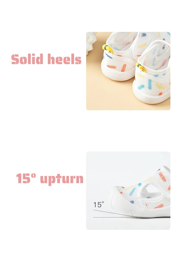 Kids Summer Air Mesh Sandals (1–4T) – Lightweight Non-Slip First Walkers