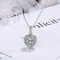 925 Sterling Silver Zircon Heart Pendants