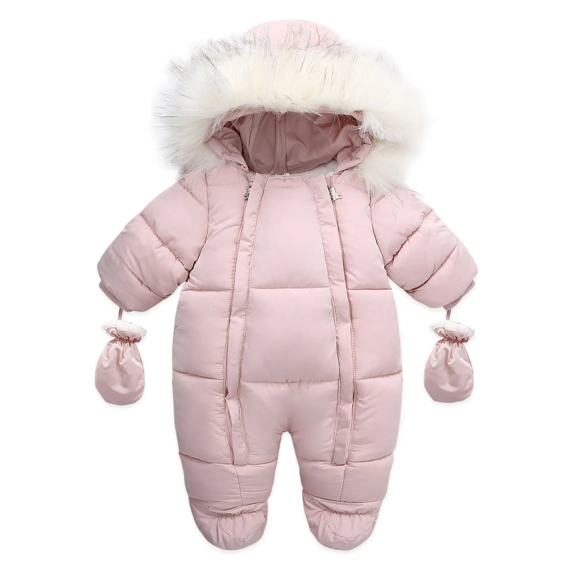 Baby Winter One-Piece, Thick Hooded Down Romper