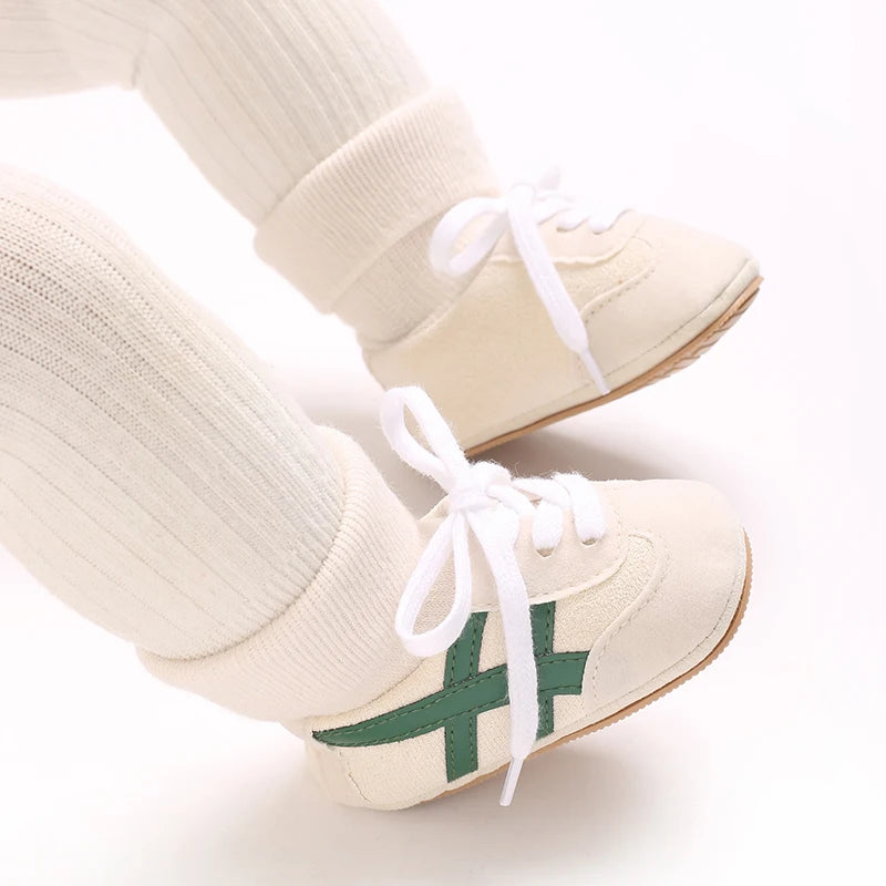 Baby Shoes & Socks (6–12M) – Soft Bottom Anti-Slip Sneakers