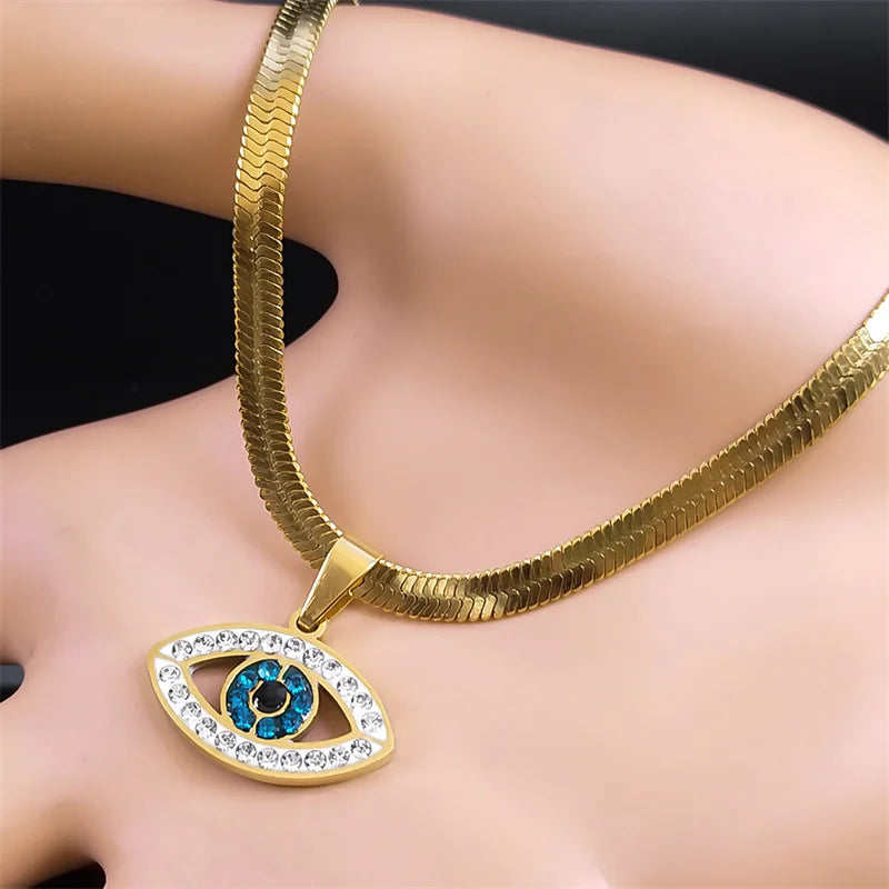Vintage Crystal Evil Demon Eye Choker