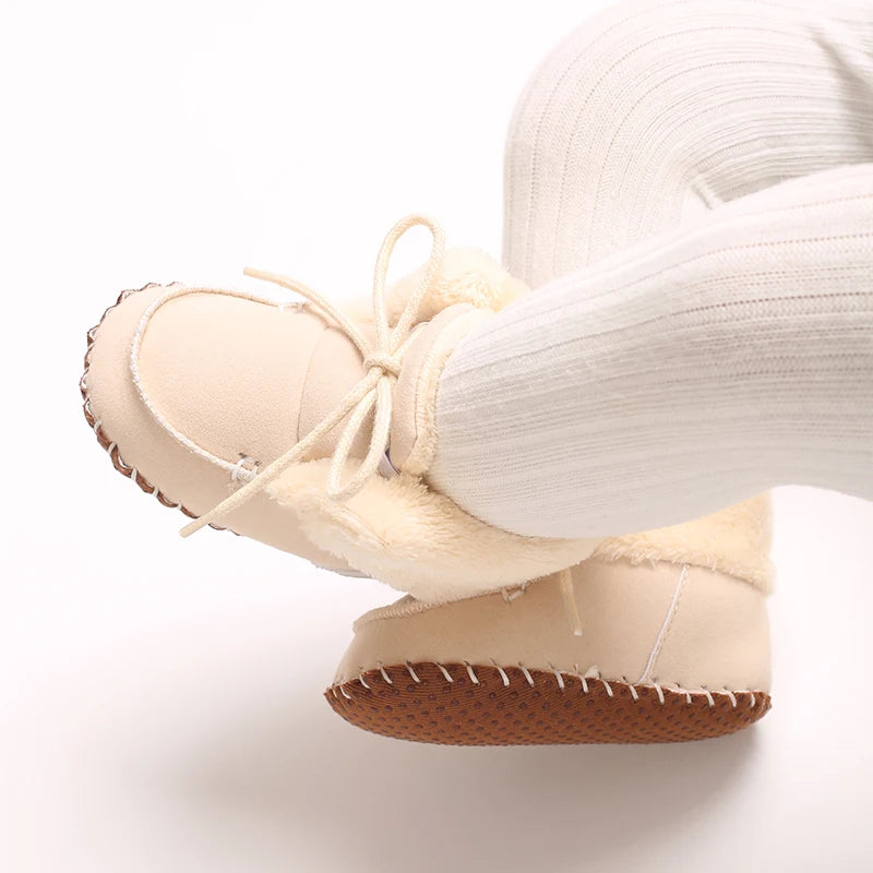 0-18M Apricot New Soft Winter Boots
