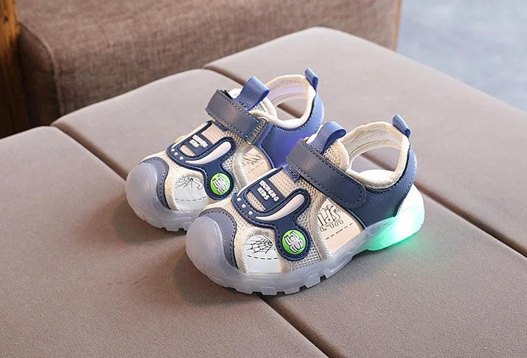 Toddler LED Sandals – Soft Sole Cartoon Summer Shoes