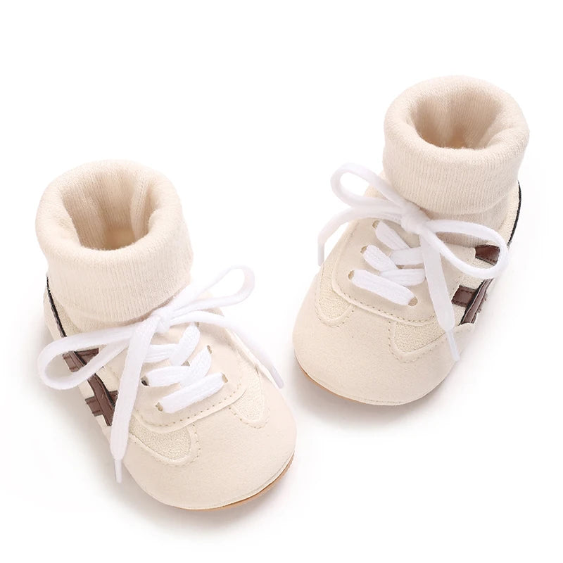Baby Shoes & Socks (6–12M) – Soft Bottom Anti-Slip Sneakers