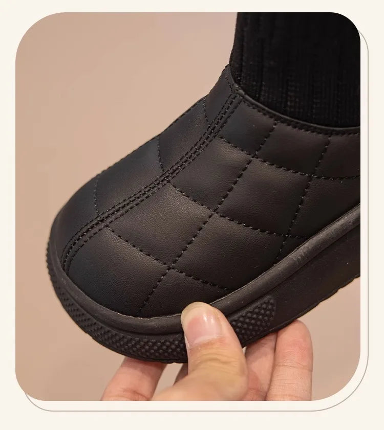Kids’ Sock-Style Snow Boots – Warm Autumn/Winter Shoes