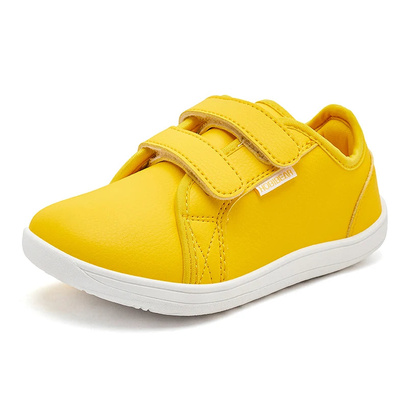 Kids Barefoot Sneakers – Lightweight Wide-Toe Hook & Loop Shoes