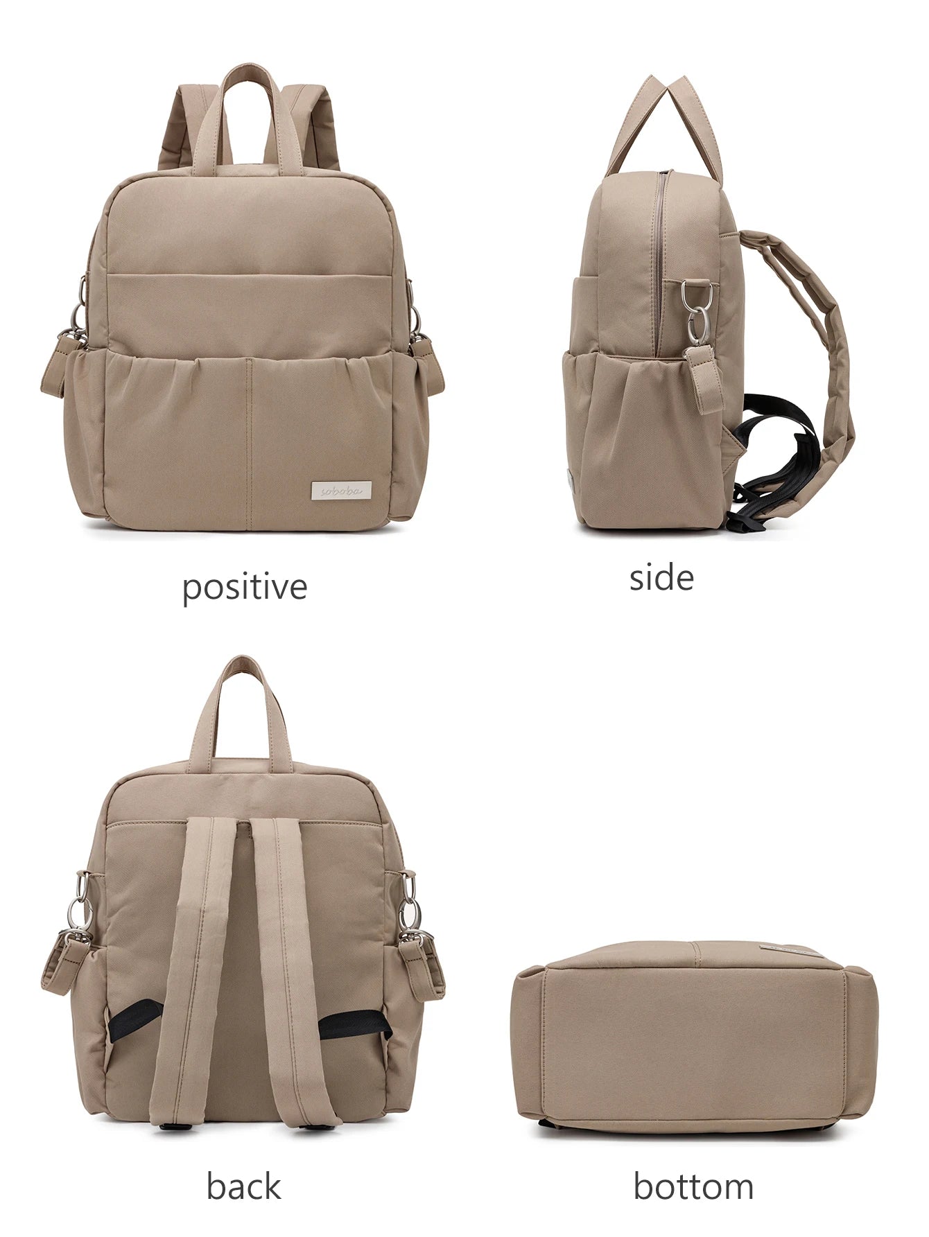 Soboba Waterproof Diaper Backpack – Large Capacity, Multi-Functional Mommy Bag for Travel & Outings