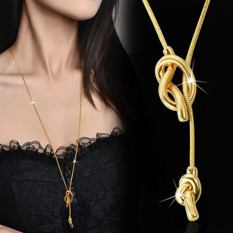 Vintage Niche Design Stainless Steel Knotted