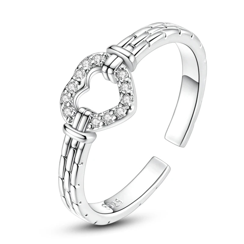 Clover Adjustable Ring 925 Sterling Silver Original Hummingbird Glow Firefly Free Size Open Rings For Women Wedding Jewelry Gift