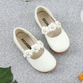 Girls’ Floral Leather Flats – Princess Dress Shoes (26–36)
