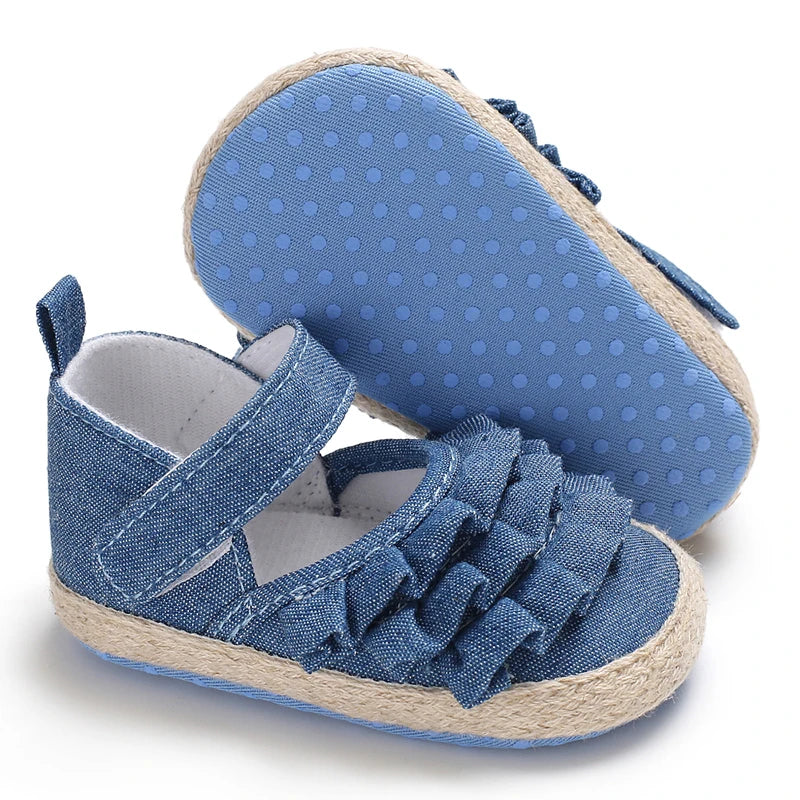 Spring and Autumn 0-18M Baby Girl Princess Flat Shoes