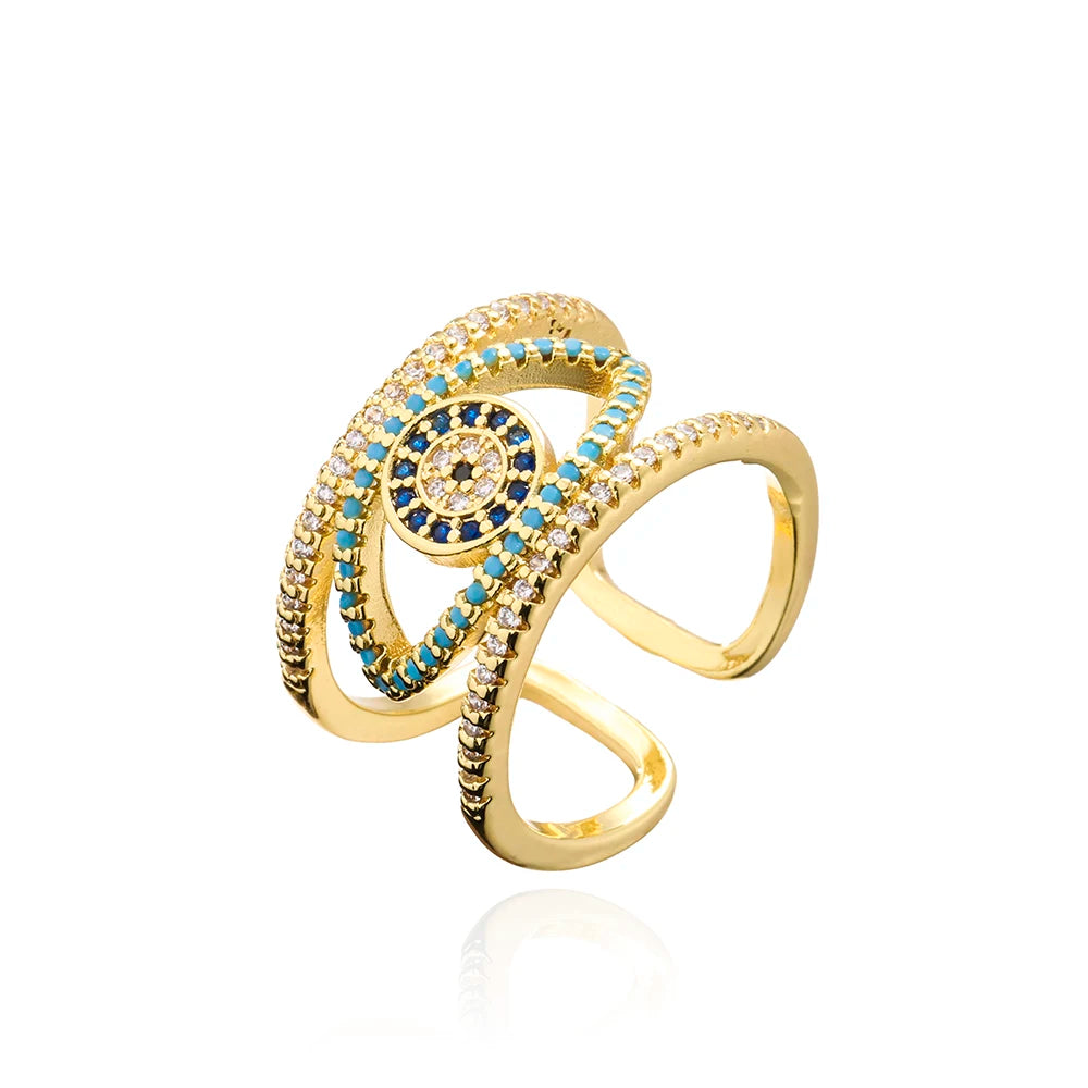 Mafisar Blue Zircon Gold Ring