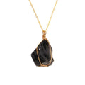 Natural Stone Pendant Necklace Crystal Amethysts