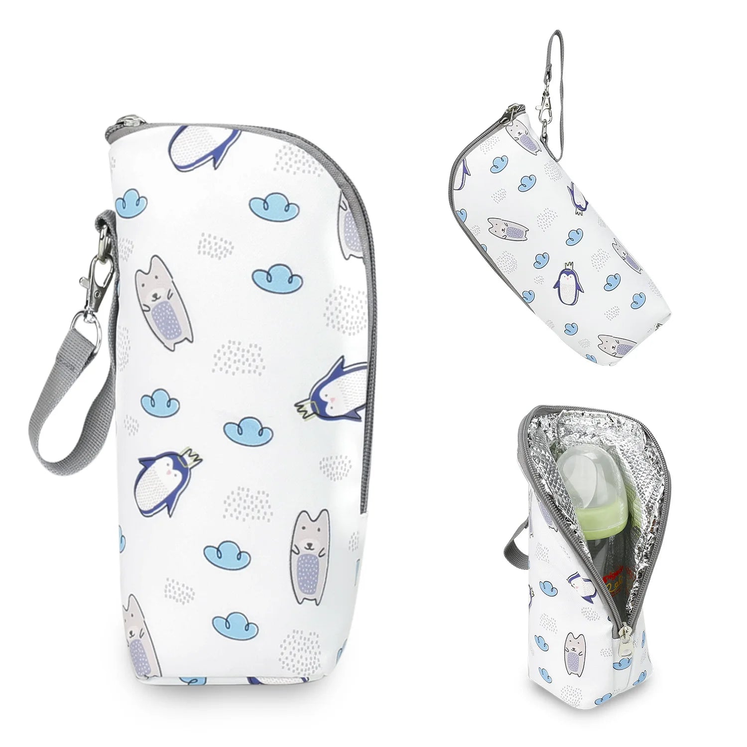 Portable Baby Feeding Bottle Bag – Aluminum Insulation, Stroller Hanging