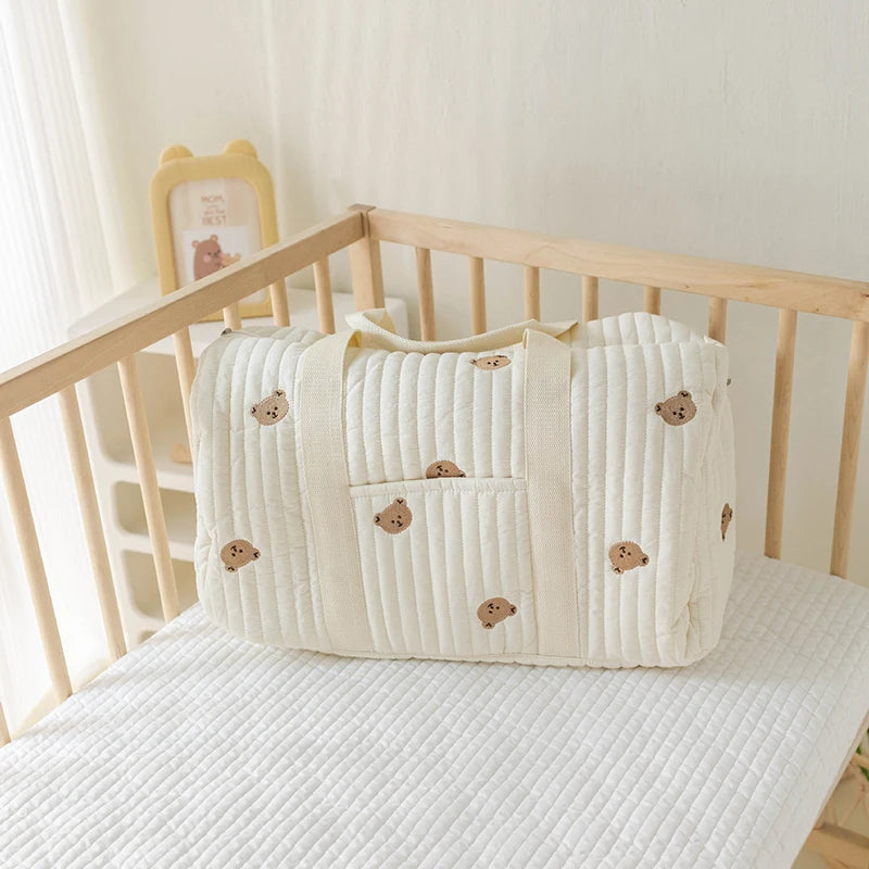 New Embroidered Mom Bag – Large Capacity, Lightweight, Multi-Functional Handbag