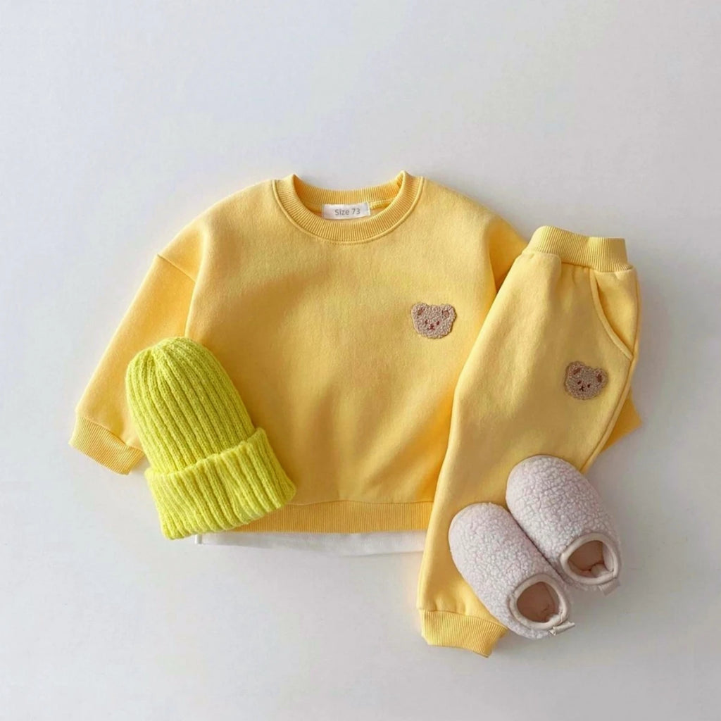 Baby Girl Winter Velvet 2PCS Set – Pullover & Pants