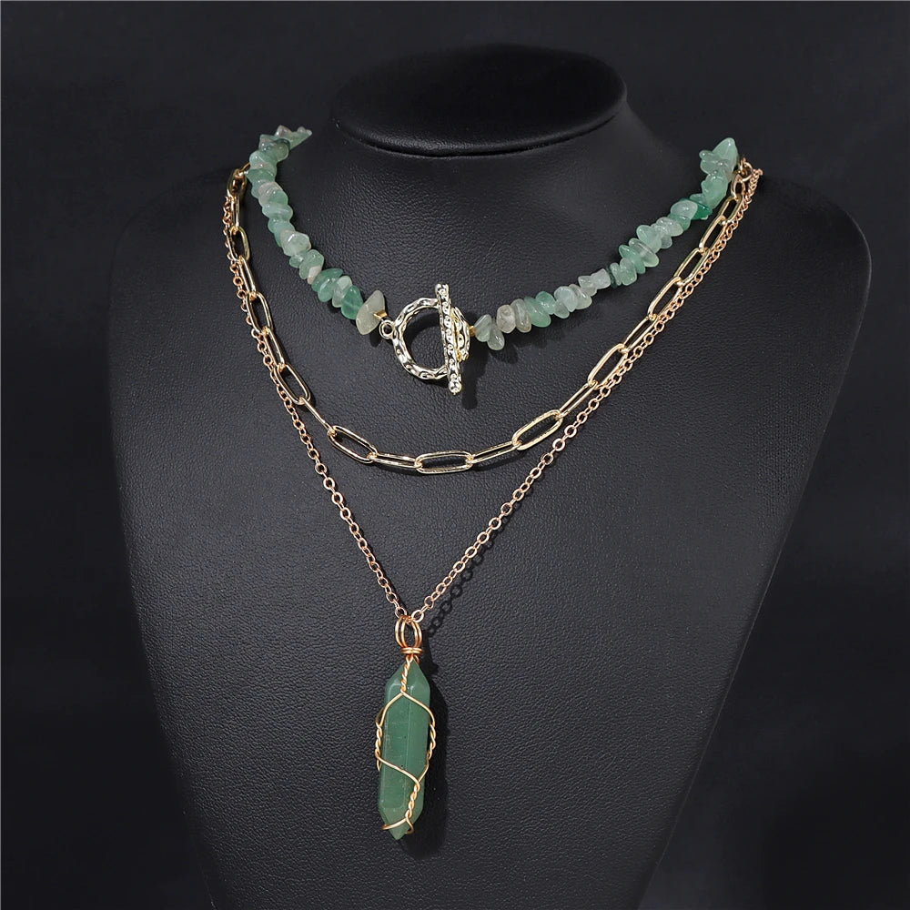 Summer Fashion Multi-layer Beads Necklace