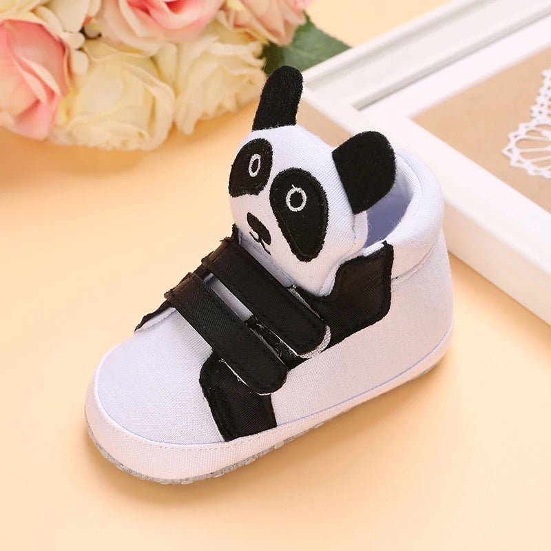 Infant Spring Sneakers (0–18M) – White Non-Slip Soft-Soled Shoes