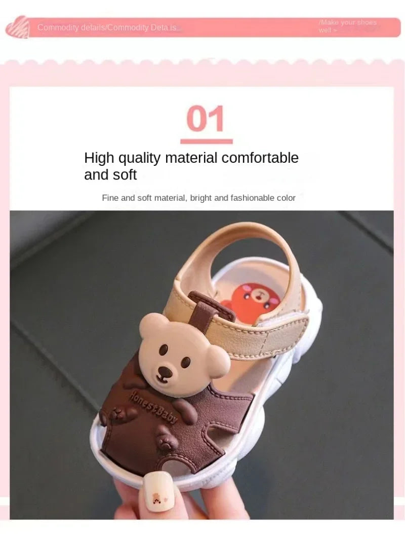 Kids Summer Cartoon Sandals – Soft Sole Toddler & Student Shoes