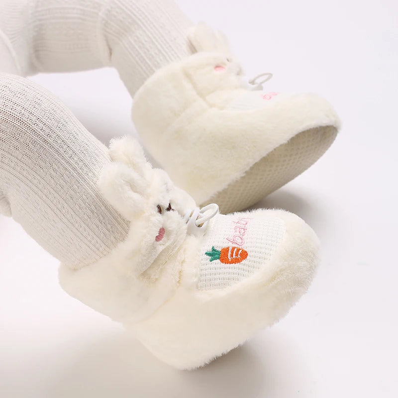 Baby Winter Cotton Shoes (0–1Y) – Thick Warm Teddy Bear Walking Shoes