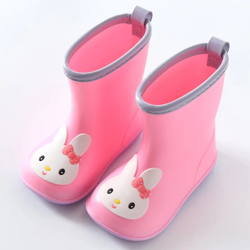 Kids’ Waterproof Rain Boots – Cartoon PVC Rubber Shoes