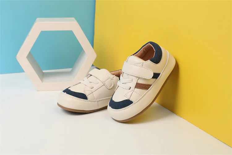 Baby & Toddler Leather Sneakers (0–5Y) – Soft Sole Outdoor Shoes