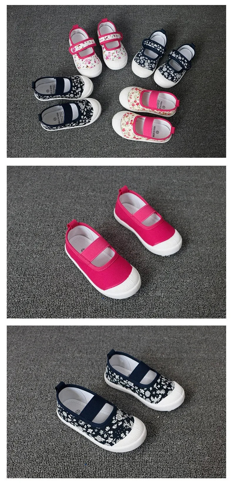 Kids’ Canvas Sneakers – Floral Casual Shoes