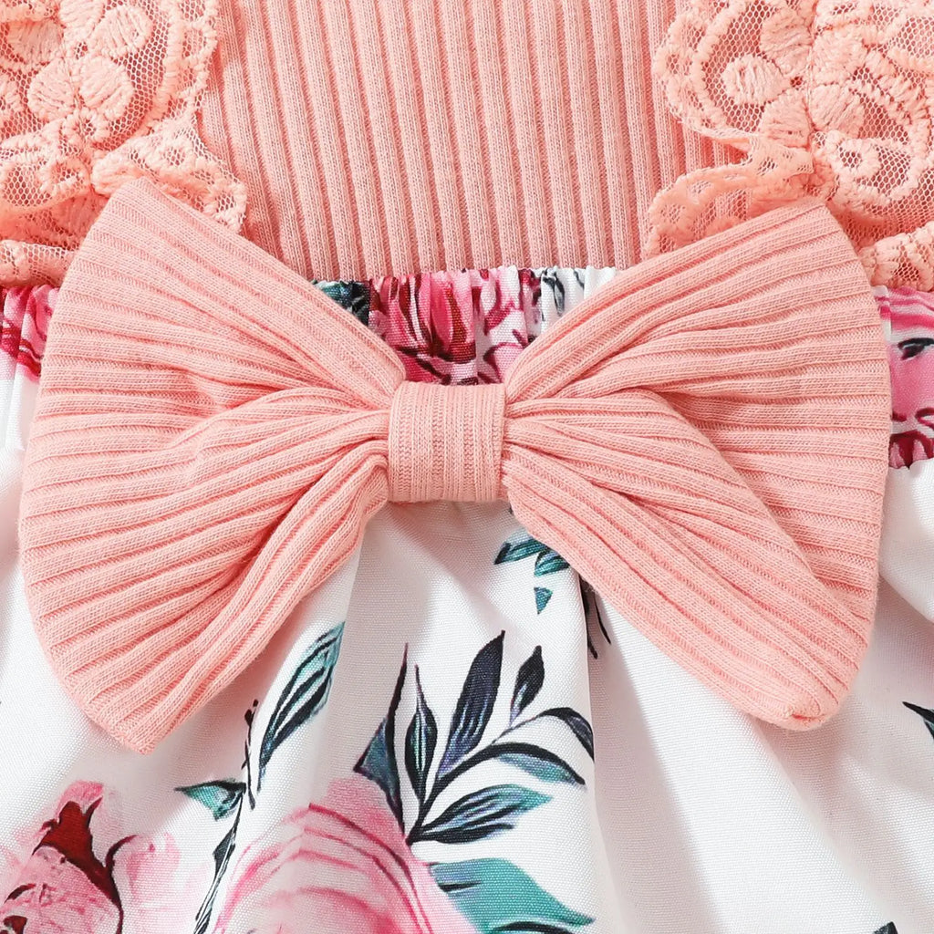 0-1 Year Old Baby Flower Bow Dress Headband