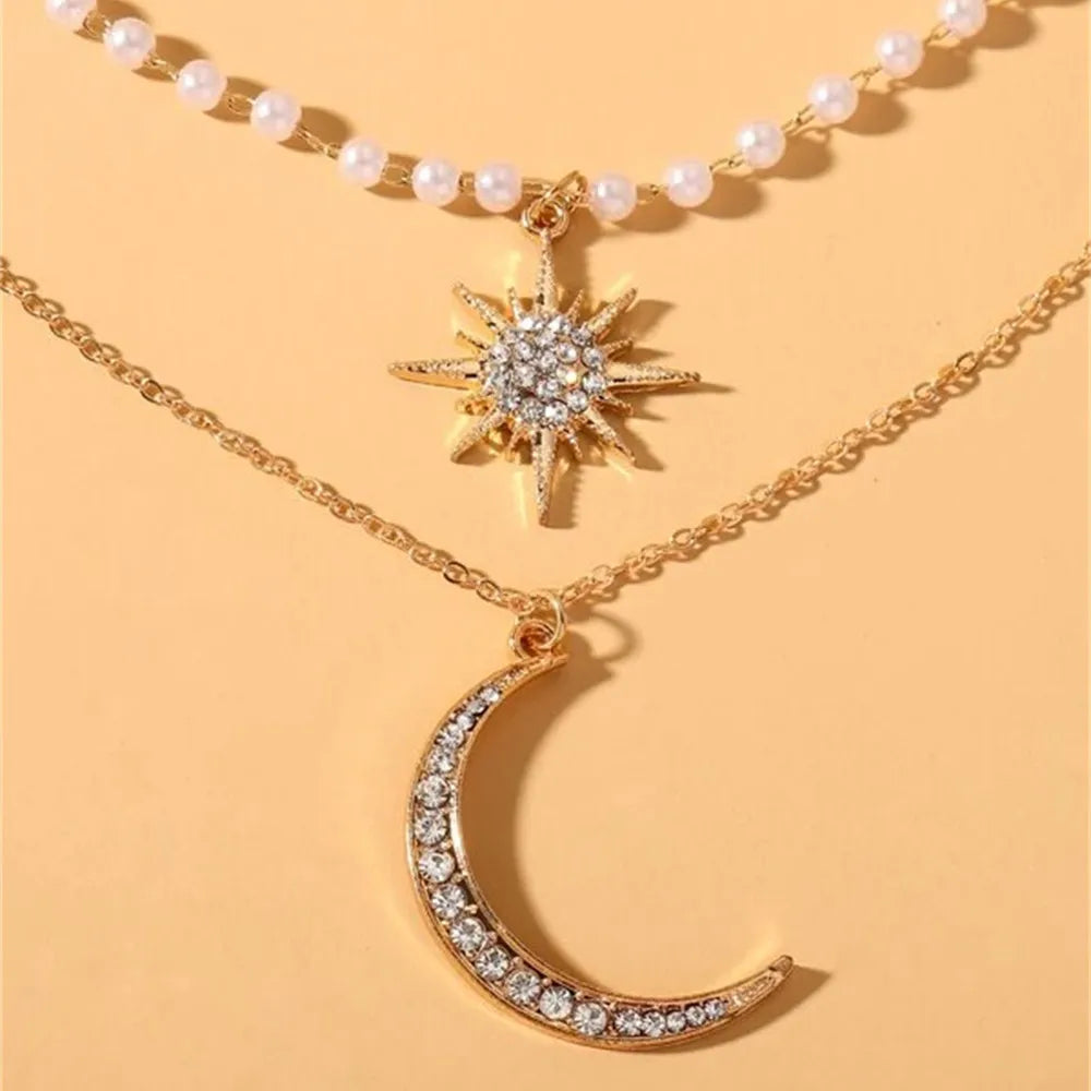 Fashion Baroque Gold Plate Artificial Pearl