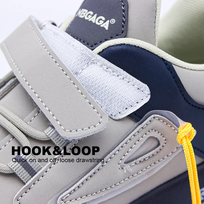 Kids Leather Sneakers – Anti-Slip Casual Sport Shoes for Boys & Girls