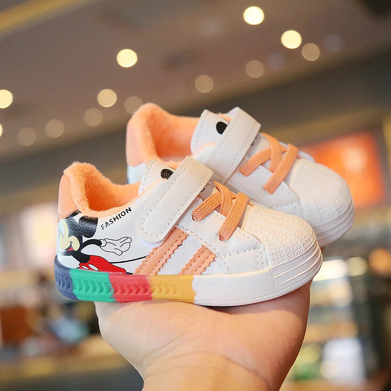 Kids’ Mickey & Minnie Sneakers – Breathable Soft Sport Shoes