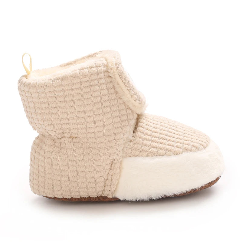 0-18M Apricot New Soft Winter Boots