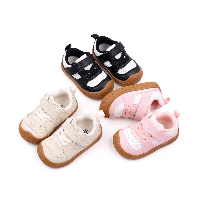 Toddler Shoes (1–5Y) – PU Rubber Sole Non-Slip Spring/Autumn Sneakers