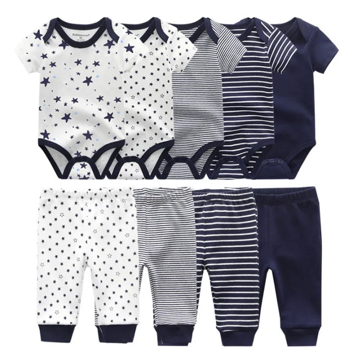 9 Pcs Unisex Newborn Clothing Sets