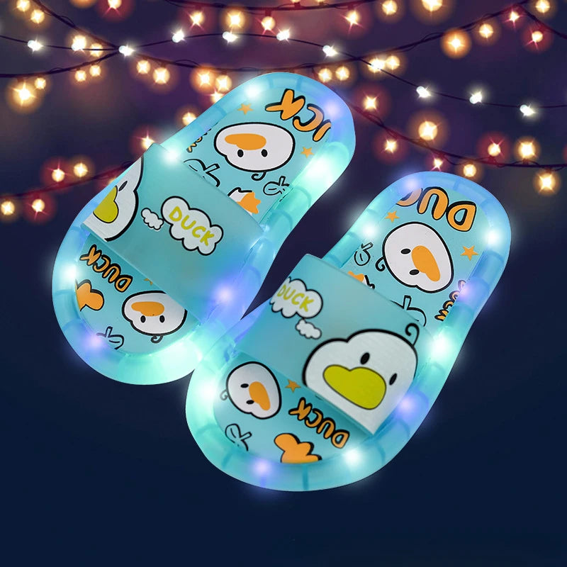 Kids’ Luminous Slippers – Sparkling Light-Up Shoes