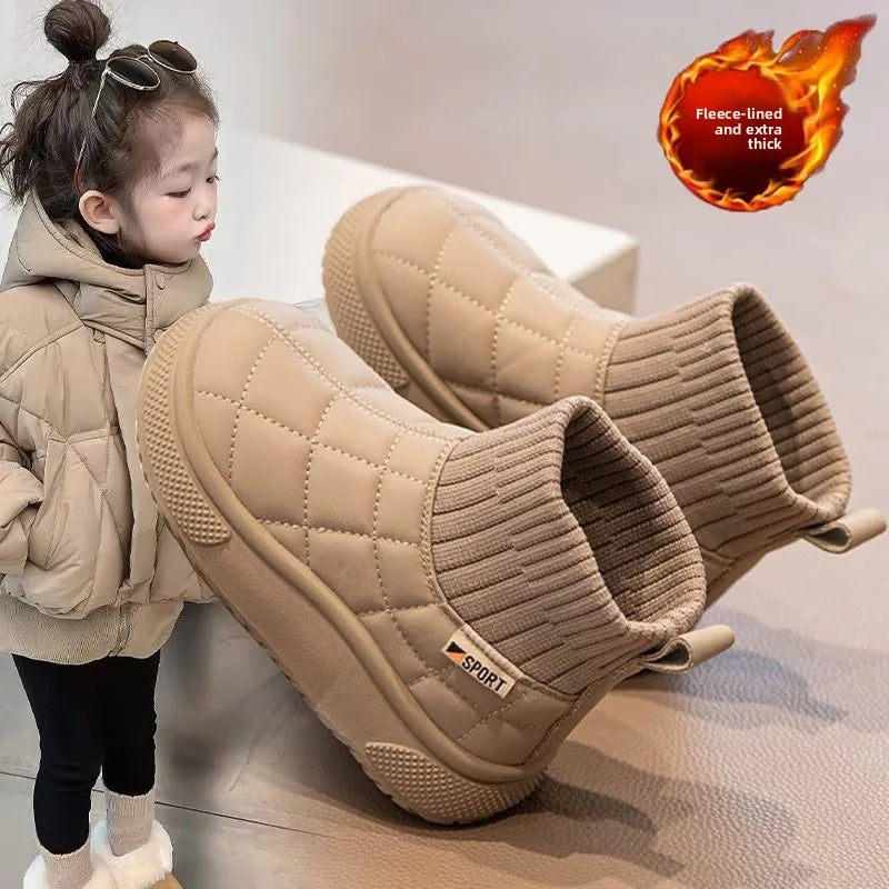 Kids’ Sock-Style Snow Boots – Warm Autumn/Winter Shoes