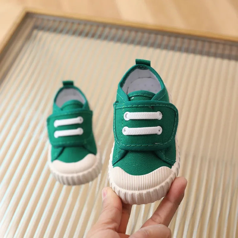 Kids Canvas Sneakers – Soft Breathable Candy-Colored Shoes