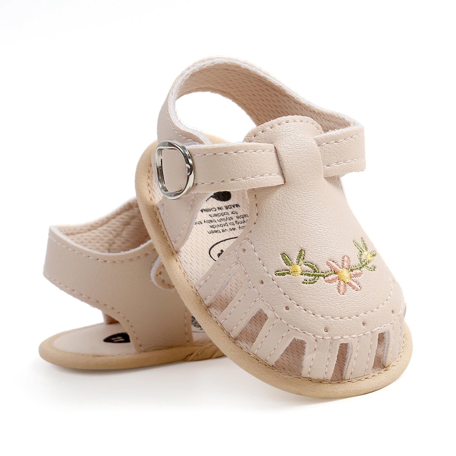 Baby Girl Summer Sandals – Breathable Lightweight Floral Wrap-Toe Shoes
