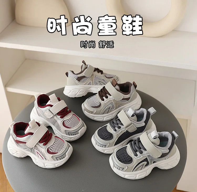 Kids 2025 Mesh Sneakers – Breathable Soft-Soled Casual Sport Shoes