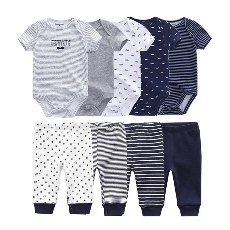 9 Pcs Unisex Newborn Clothing Sets