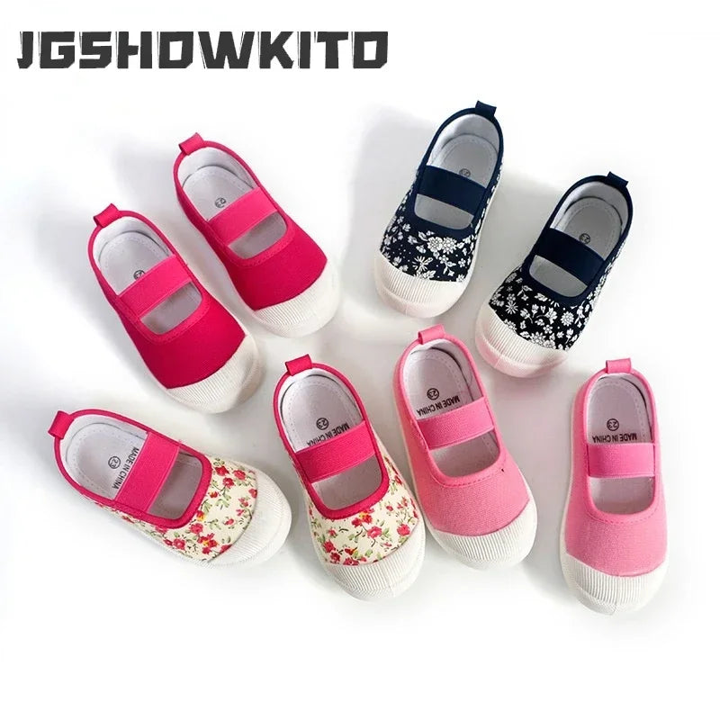Kids’ Canvas Sneakers – Floral Casual Shoes